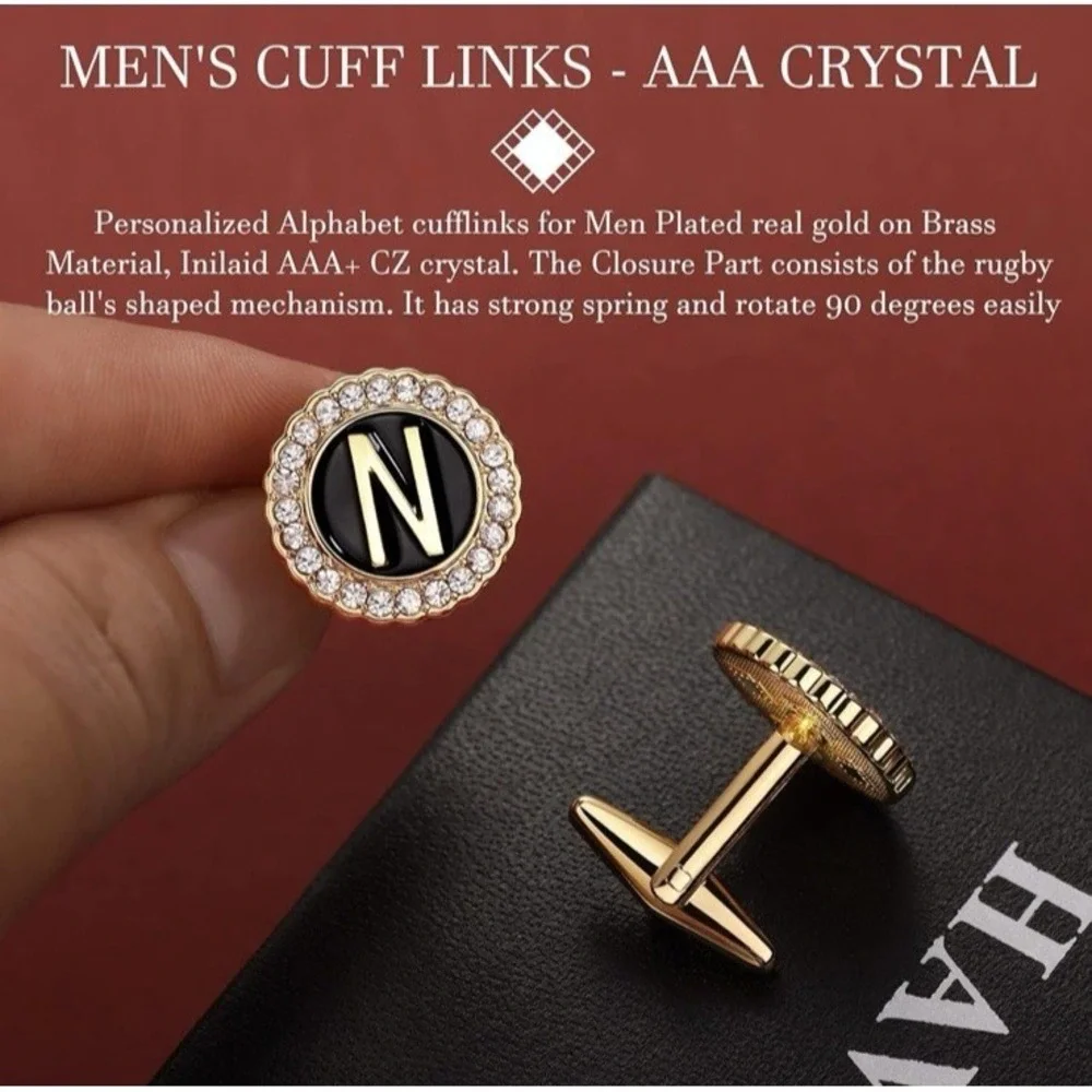 HAWSON Tie Clips, Cufflinks, Tie Tack‎ & Lapel Pins for Men-Suitable for N-4pcs